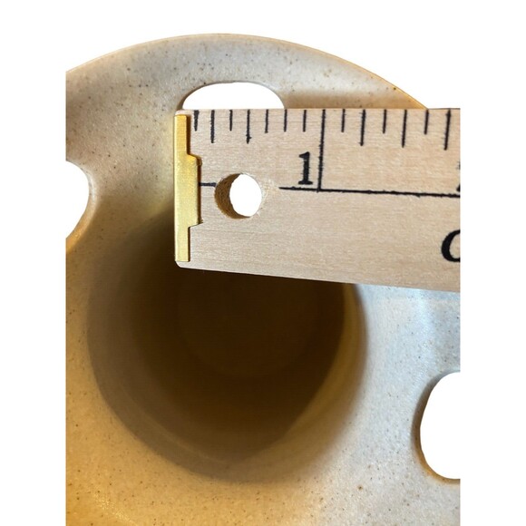 Handmade Pottery Fish Toothbrush Holder Signed 5 Hole Coastal Beach Ocean Decor - Picture 8 of 8